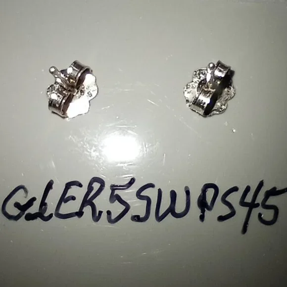 14Kt White Gold 0.88ctw Burma Pink Spinel Stud Post Earrings - Picture 4 of 4